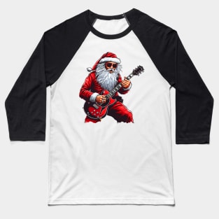 Guitar Santa Baseball T-Shirt